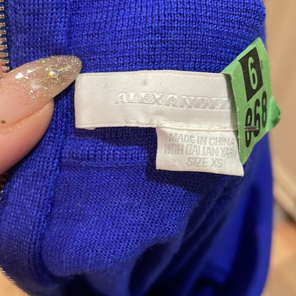 Alexander Wang Royal Blue Silk Wool Sweater XS - Picture 5 of 7